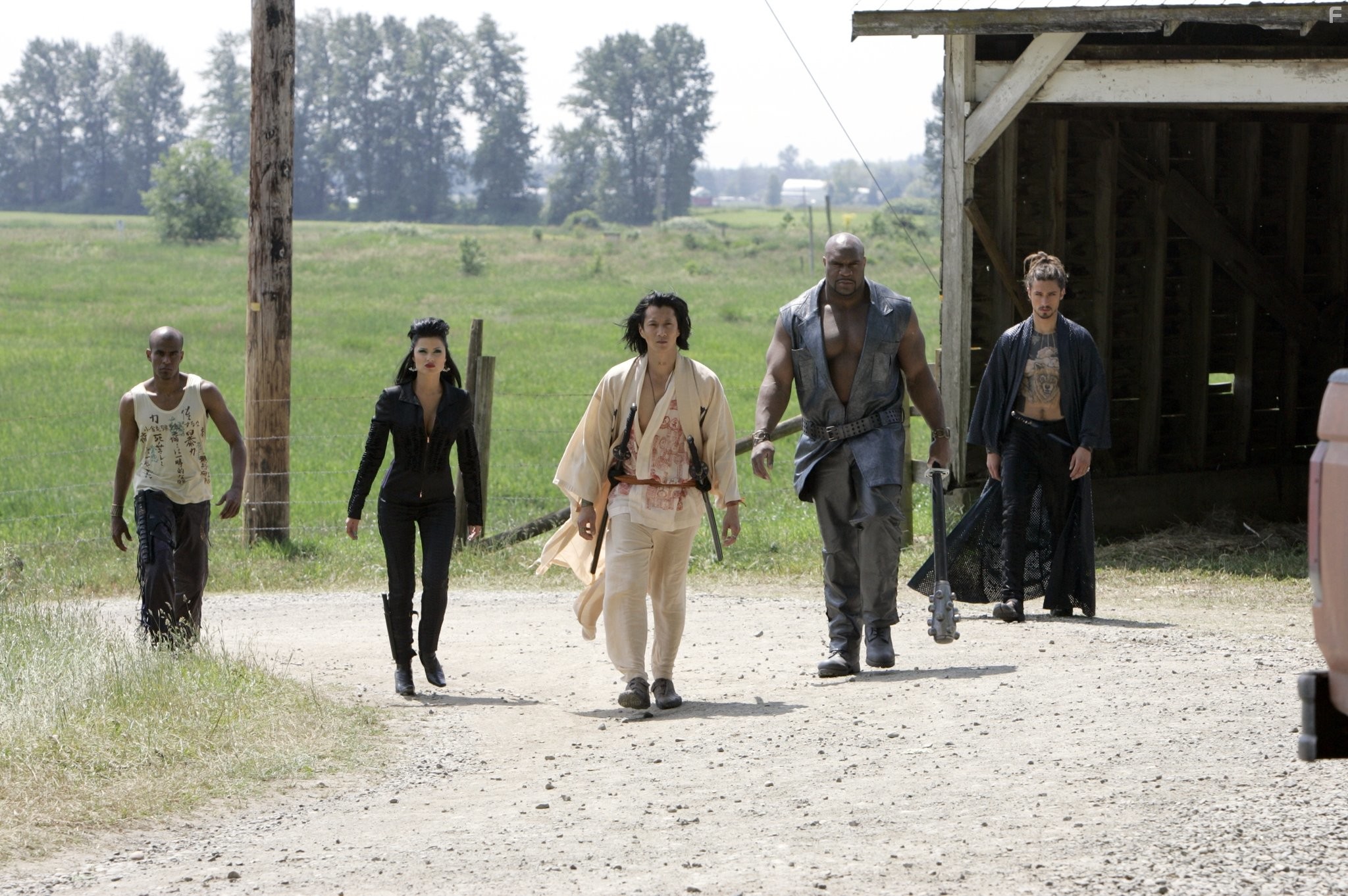Will Yun Lee, Natassia Malthe, Bob Sapp, and Chris Ackerman in Электра (2005)