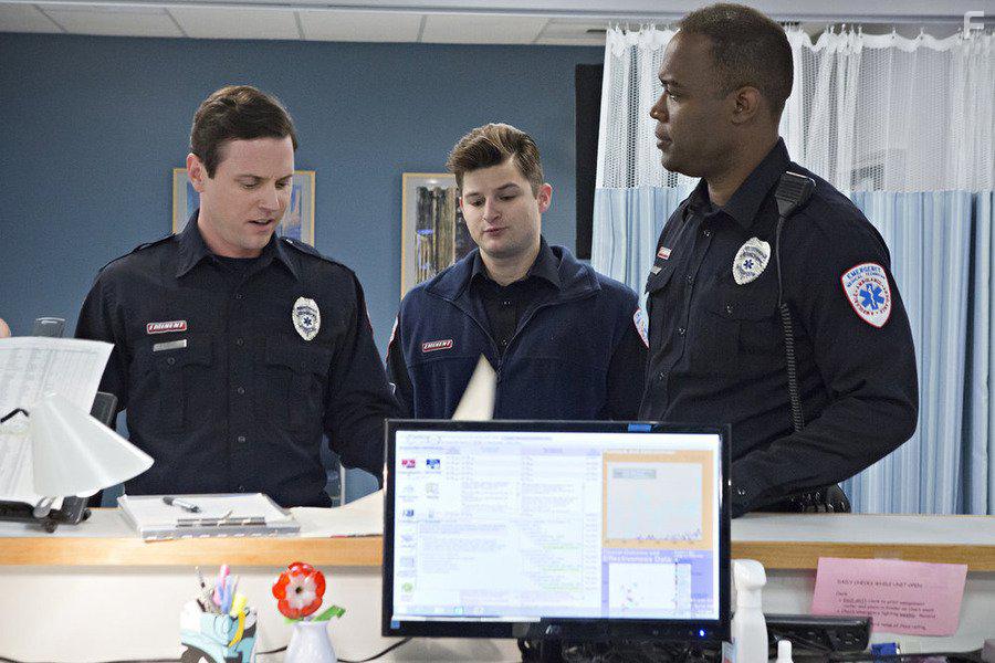 Kevin Daniels, Michael Mosley, and Kevin Bigley in Sirens (2014)