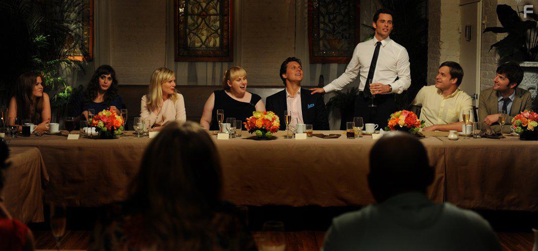Kirsten Dunst, Adam Scott, James Marsden, Lizzy Caplan, Isla Fisher, Kyle Bornheimer, Hayes MacArthur, and Rebel Wilson in Bachelorette (2012)