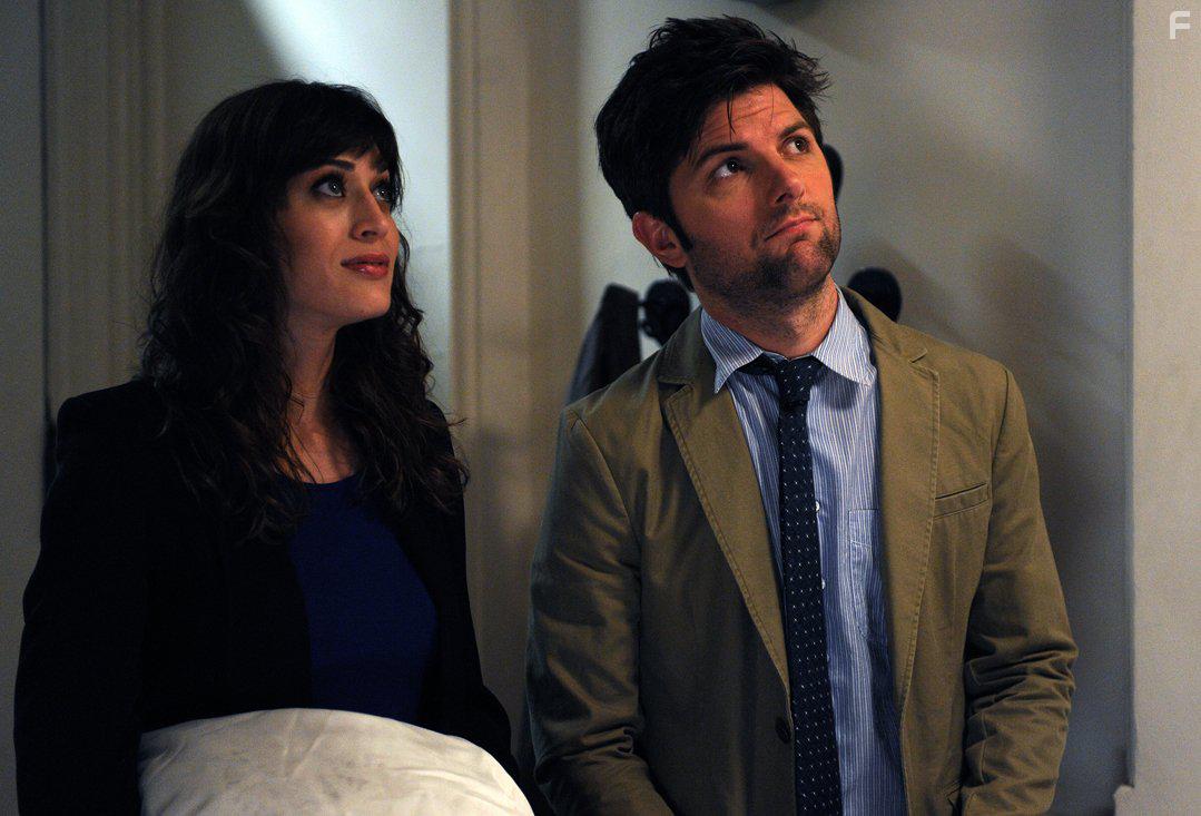 Adam Scott and Lizzy Caplan in Bachelorette (2012)