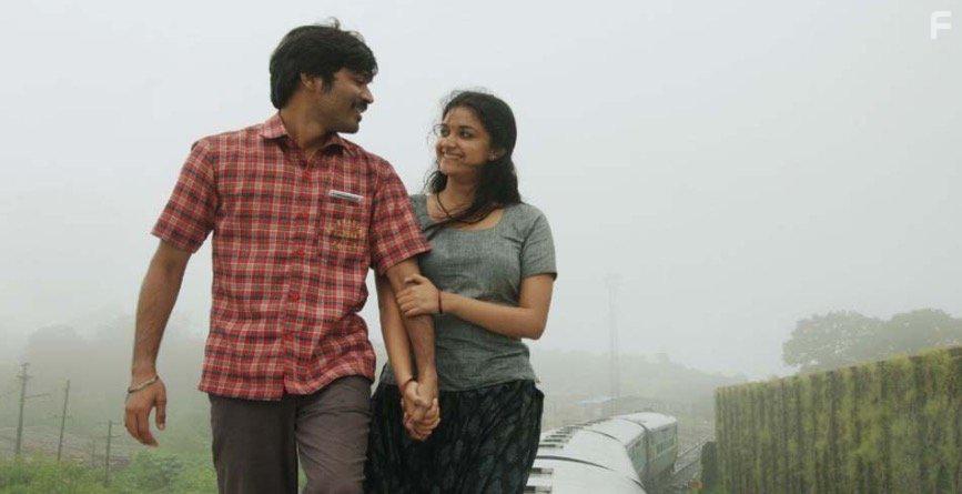Dhanush and Keerthi Suresh in Thodari (2016)