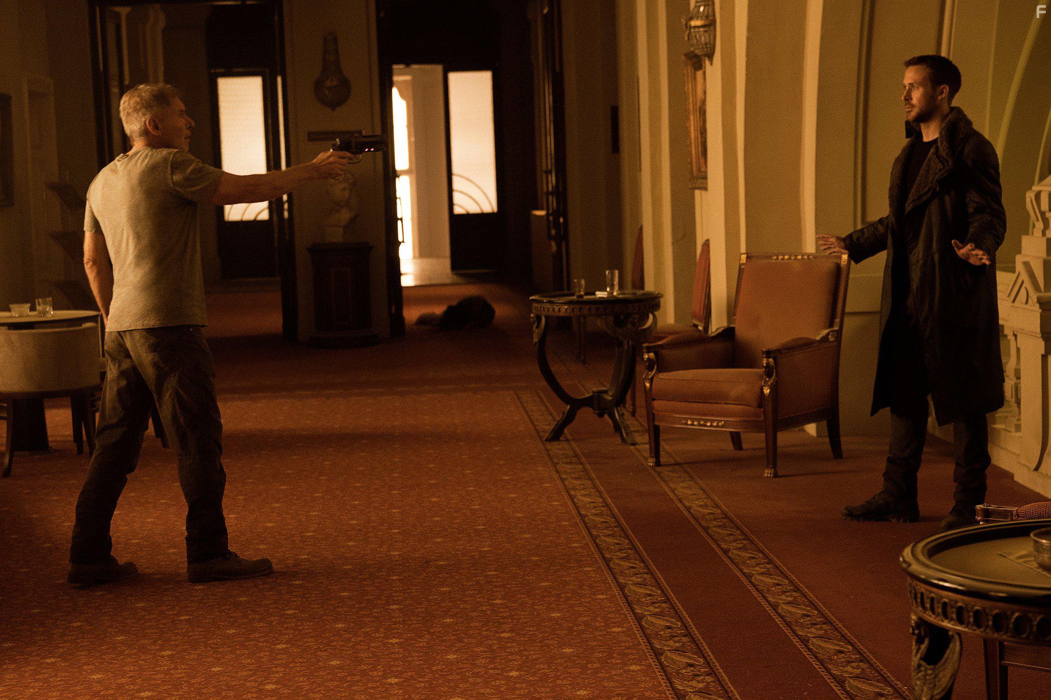 Harrison Ford and Ryan Gosling in Blade Runner 2049 (2017)