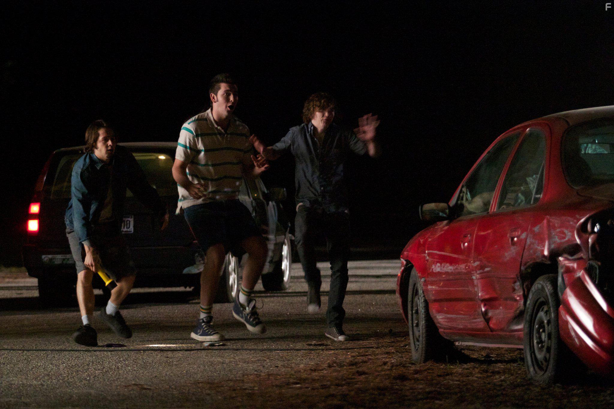 Michael Angarano and Nicholas Braun in Red State (2011)