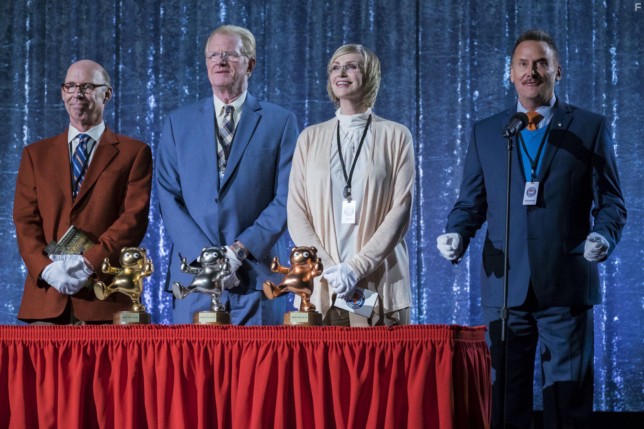 Bob Balaban, Ed Begley Jr., Christopher Guest, Michael Hitchcock, Don Lake, and Jane Lynch in Mascots (2016)