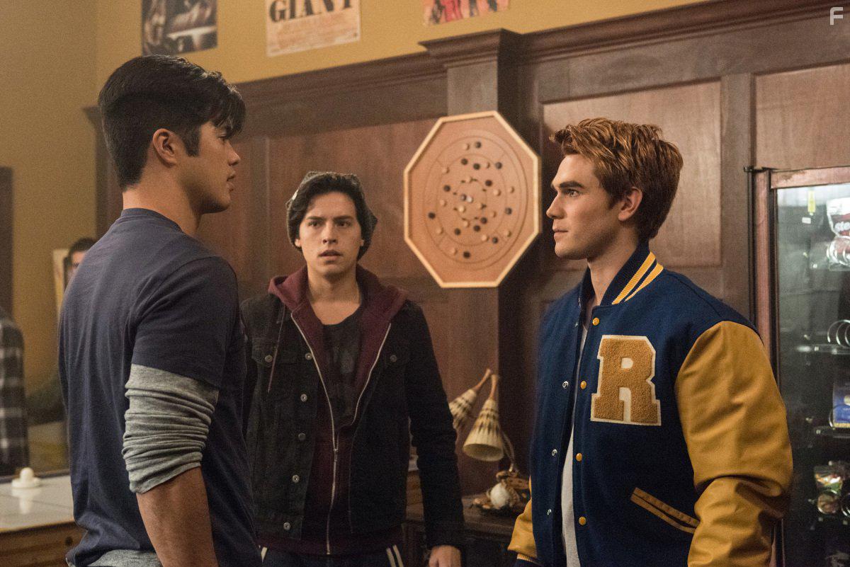 Cole Sprouse, Ross Butler, and K.J. Apa in Riverdale (2017)