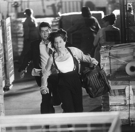 Linda Hamilton and Charlie Sheen in Теневой заговор (1997)