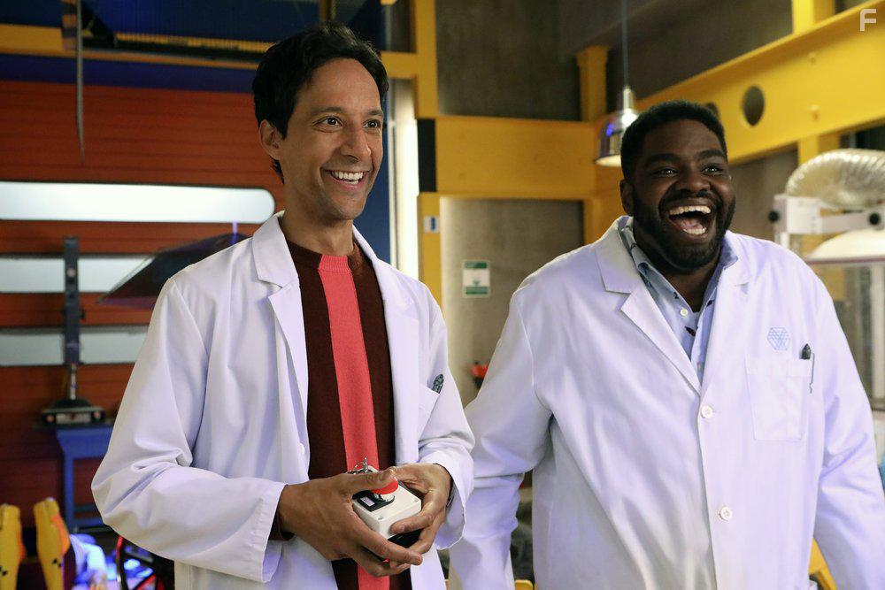 Danny Pudi and Ron Funches in Powerless (2017)