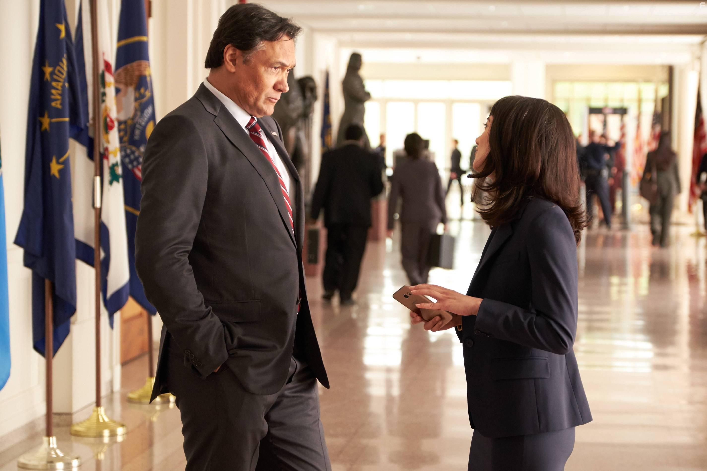 Jimmy Smits and Sheila Vand in 24: Legacy (2016)