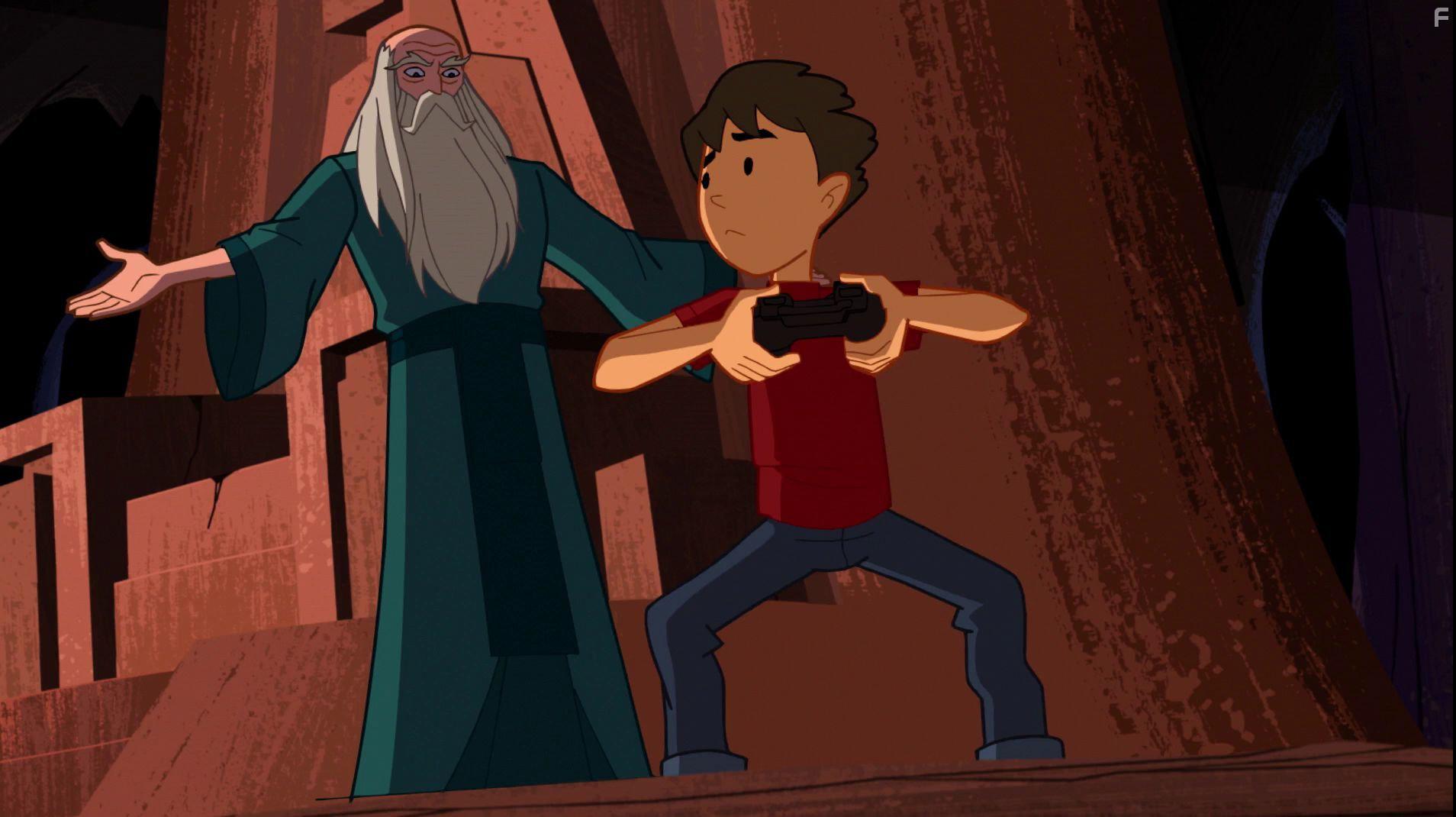 Sean Astin and Carl Reiner in Justice League Action (2016)