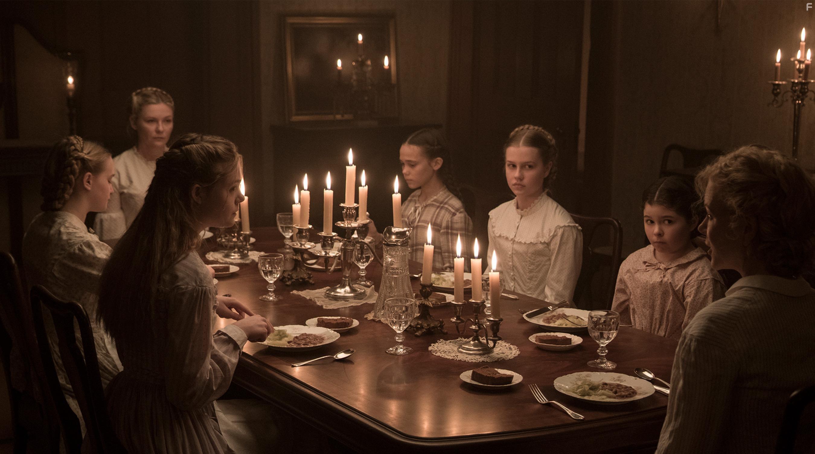 Nicole Kidman, Kirsten Dunst, Elle Fanning, Angourie Rice, Oona Laurence, Addison Riecke, and Emma Howard in The Beguiled (2017)