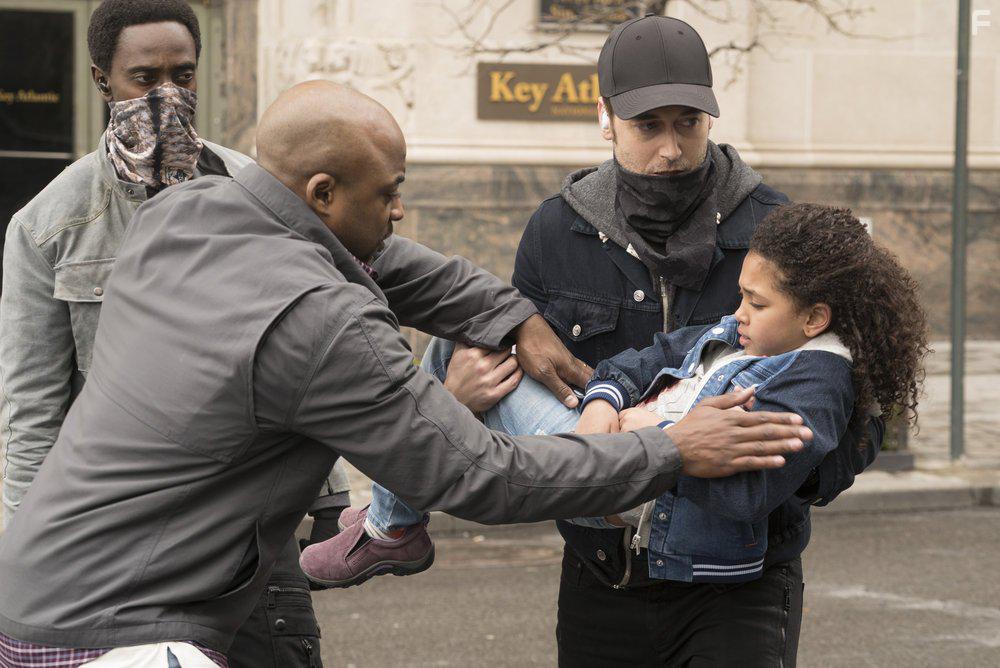 Edi Gathegi and Ryan Eggold in The Blacklist: Redemption (2017)