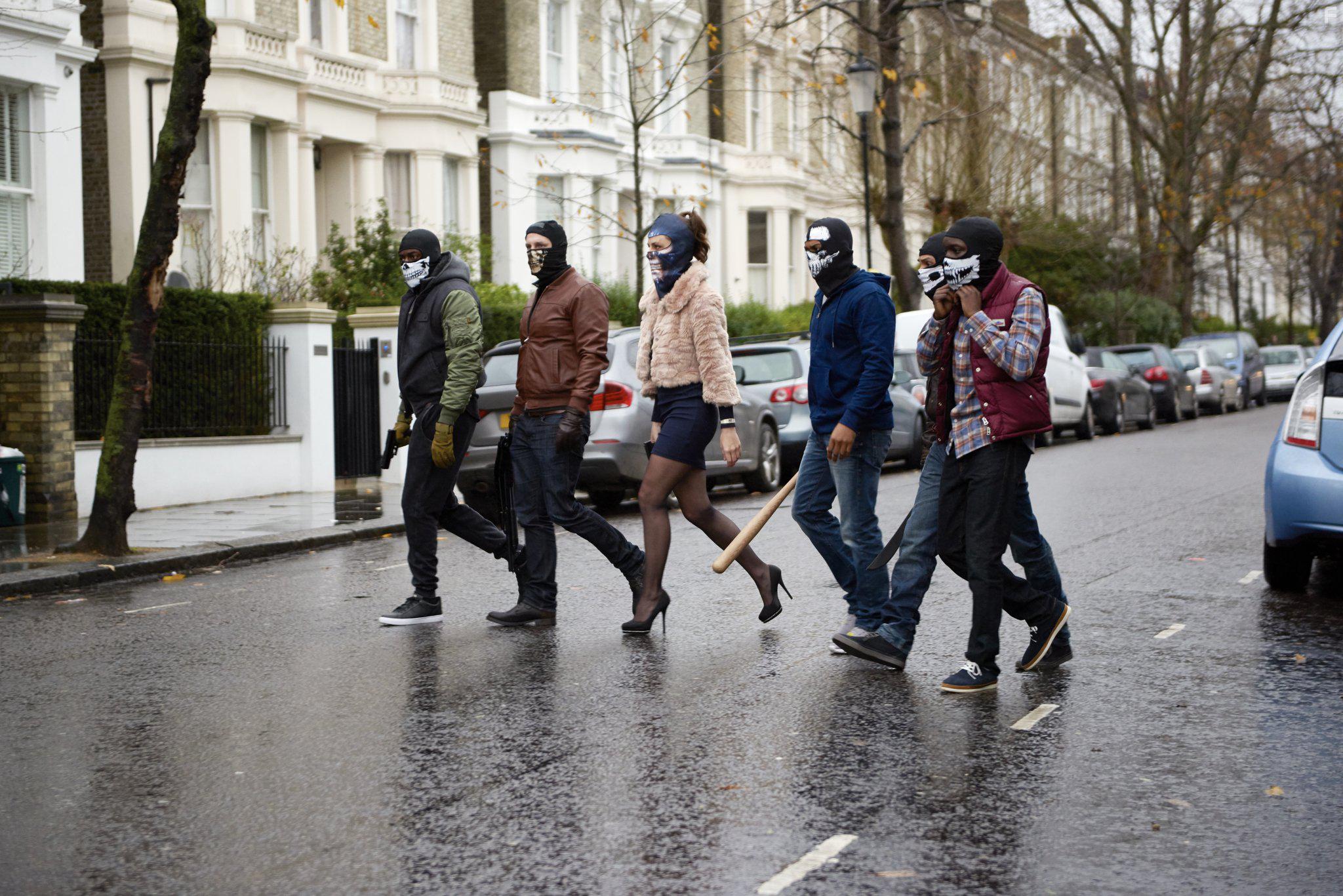 Noel Clarke, Arnold Oceng, Ashley Thomas, Chris Ryman, Steven Cree, and Olivia Chenery in Brotherhood (2016)