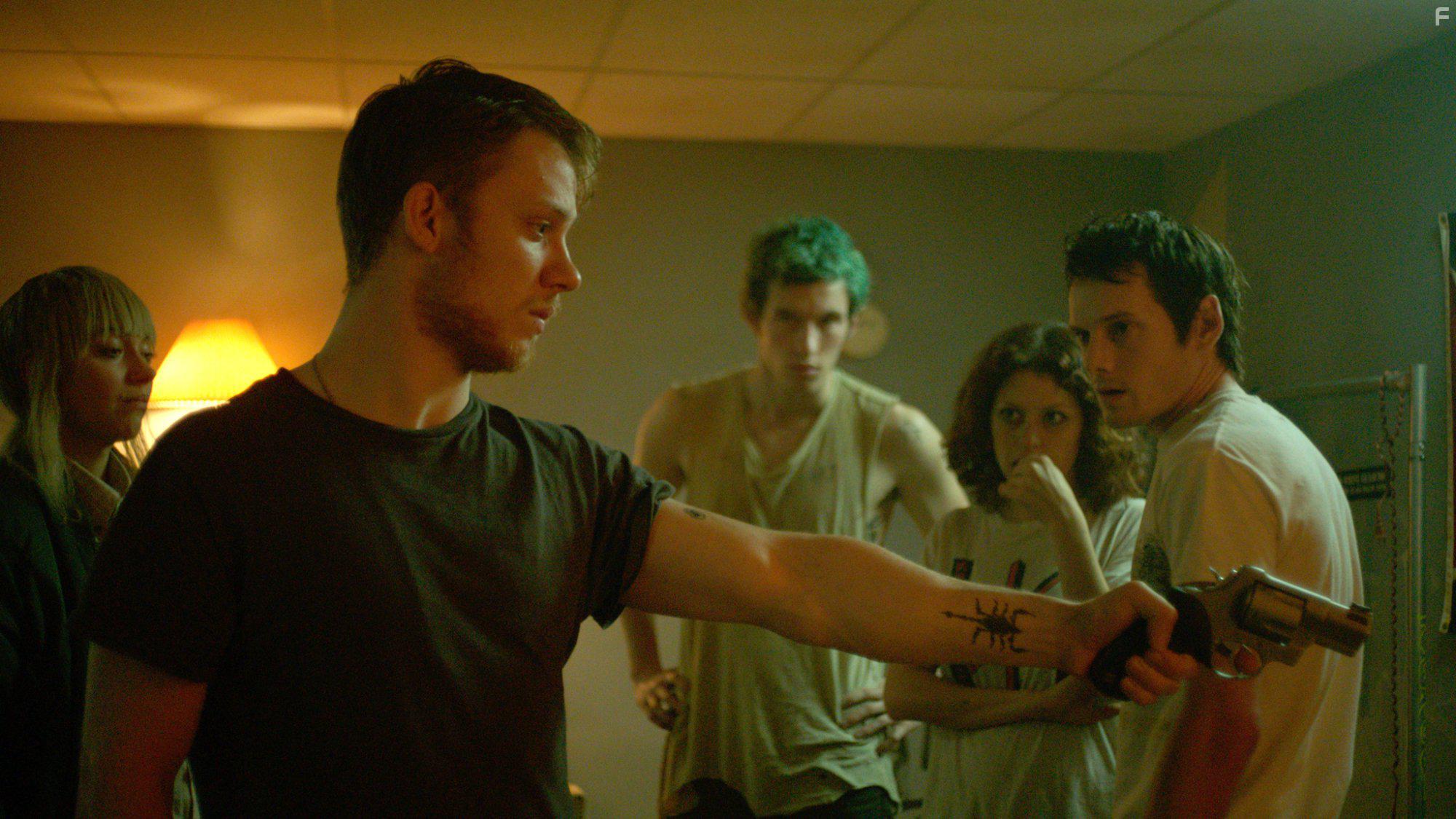 Alia Shawkat, Anton Yelchin, Imogen Poots, Joe Cole, and Callum Turner in Green Room (2015)