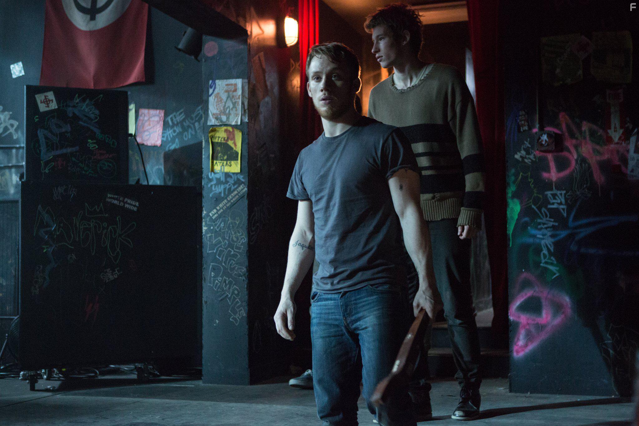Joe Cole and Callum Turner in Green Room (2015)