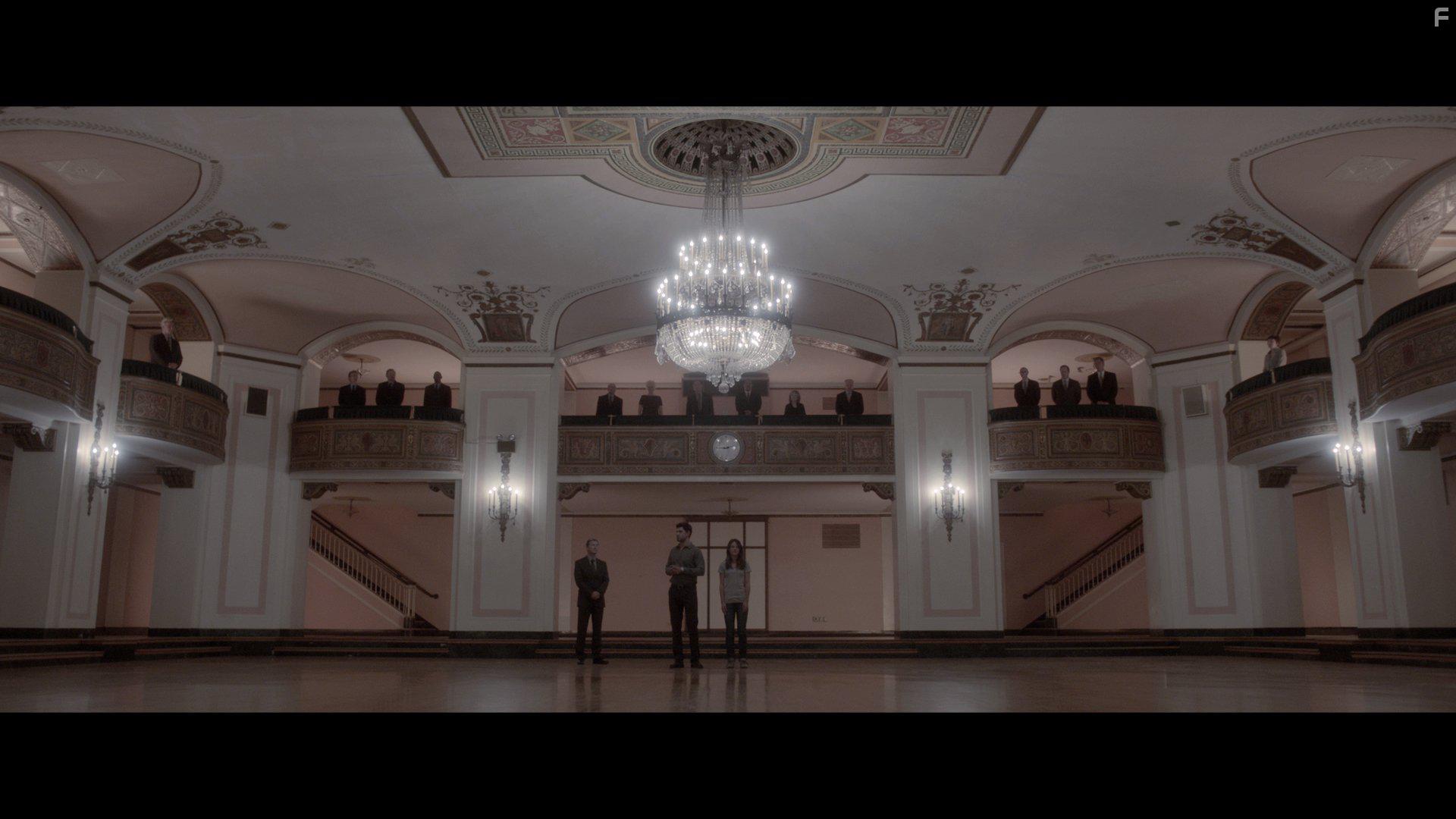 Charles Shaughnessy, Sarah Butler, and Damon Dayoub in Moontrap: Target Earth (2017)