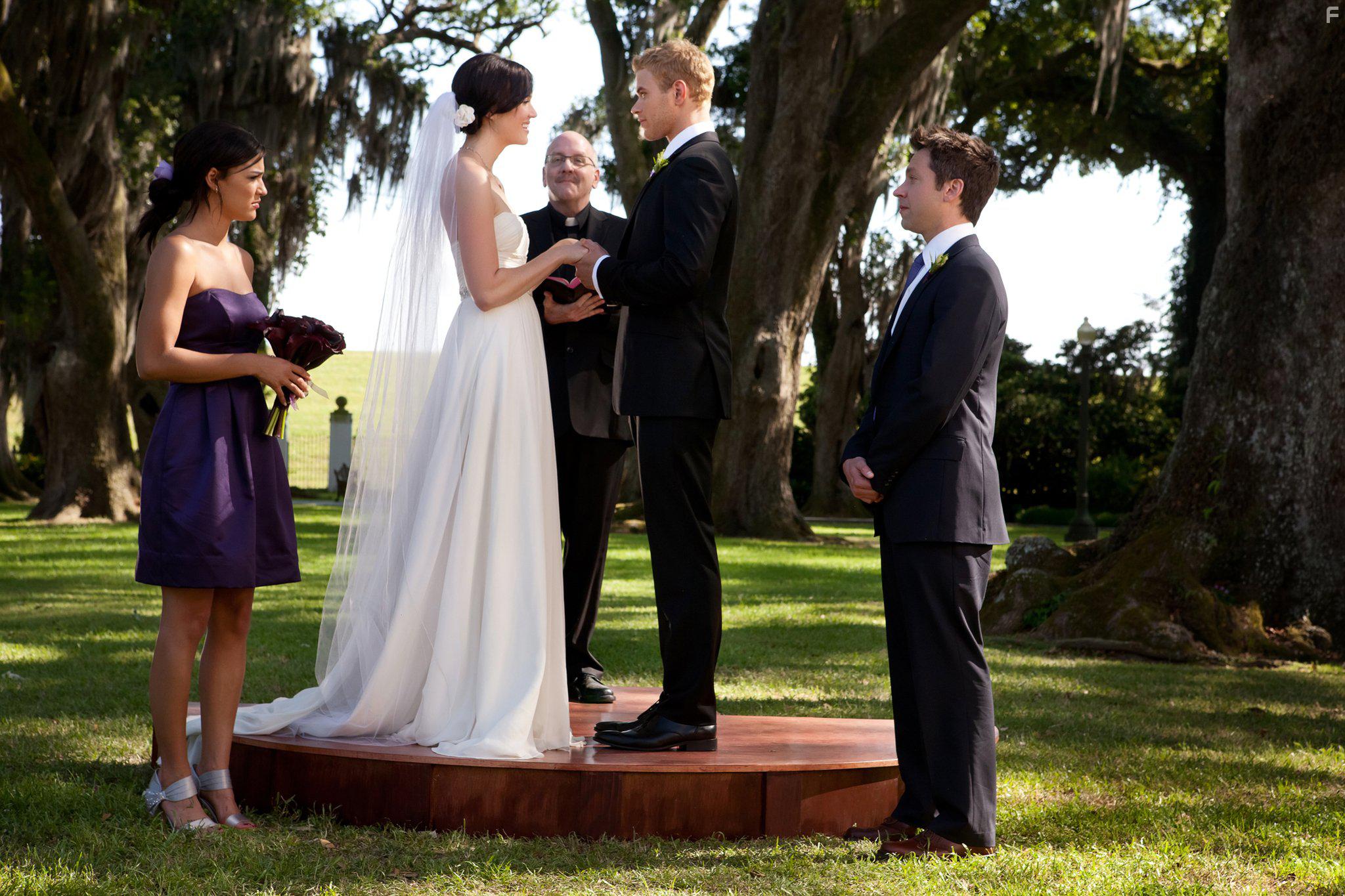 Mandy Moore, Michael Weston, Jessica Szohr, and Kellan Lutz in Love, Wedding, Marriage (2011)