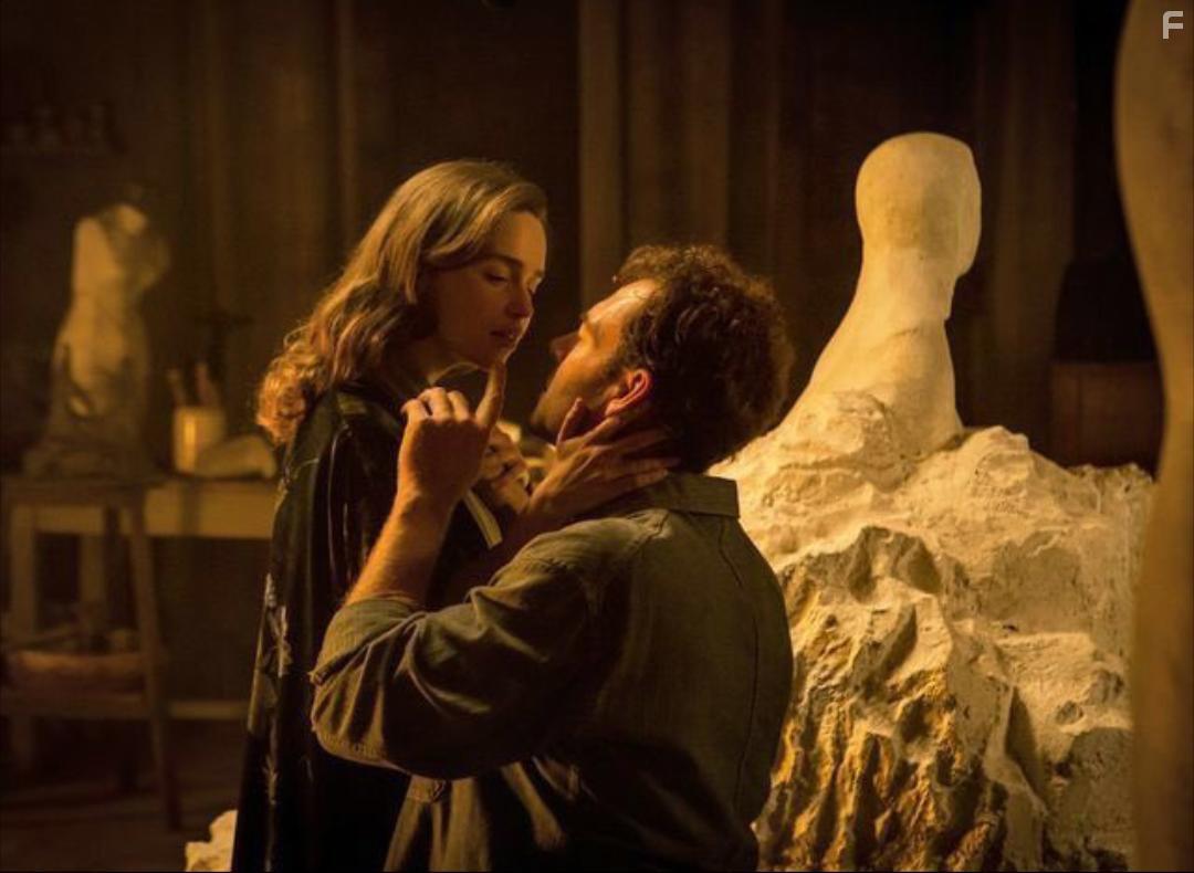 Marton Csokas and Emilia Clarke in Voice from the Stone (2017)