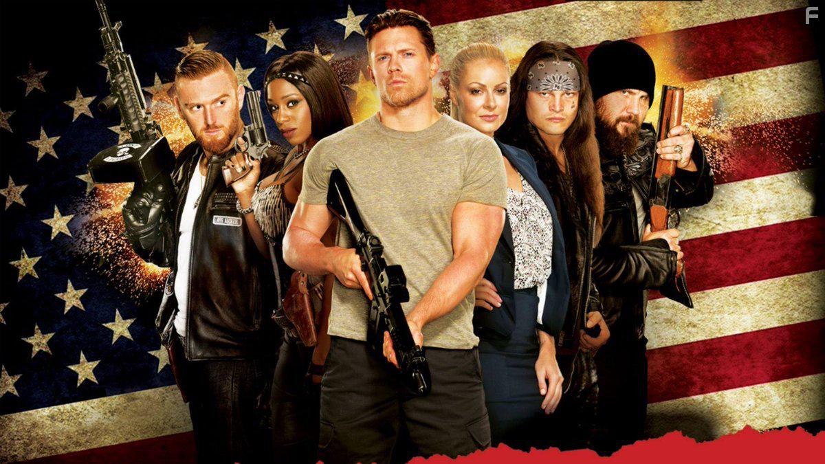 Maryse Mizanin, Mike 'The Miz' Mizanin, Heath Miller, Joe Hennig, Trinity Fatu, and Taylor Rotunda in The Marine 5: Battleground (2017)