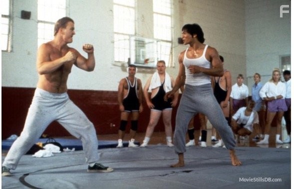 Jason Scott Lee and Eric Bruskotter in Дракон: История Брюса Ли (1993)