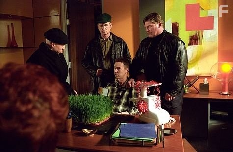 L-r, GLEN CROSS, BRUCE MCFEE, EDWARD NORTON (seated) and TIM MACMENAMIN