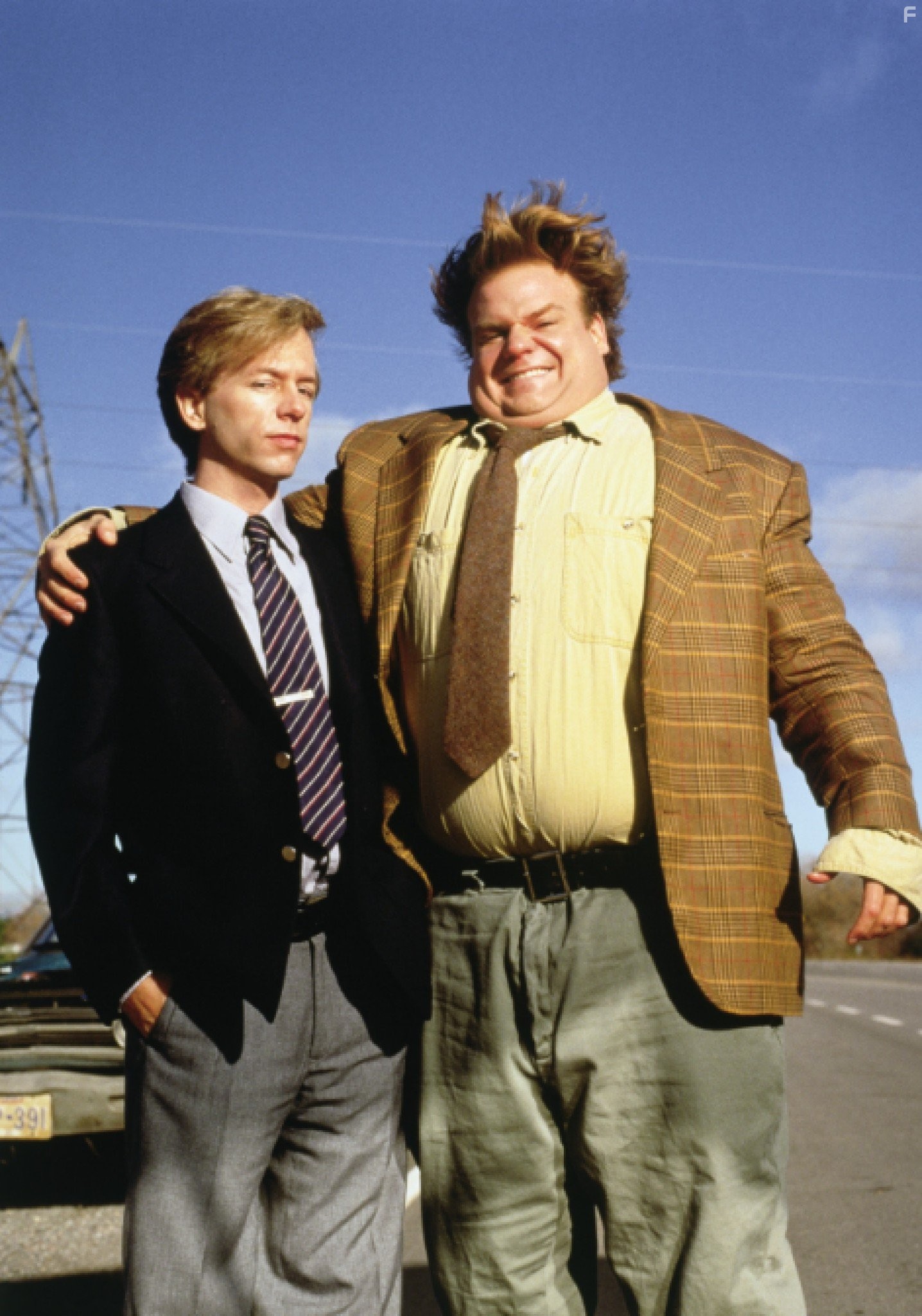 Chris Farley and David Spade in Увалень Томми (1995)