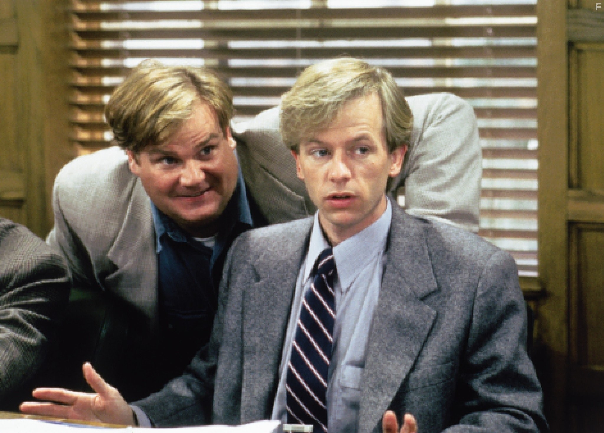 Chris Farley and David Spade in Увалень Томми (1995)