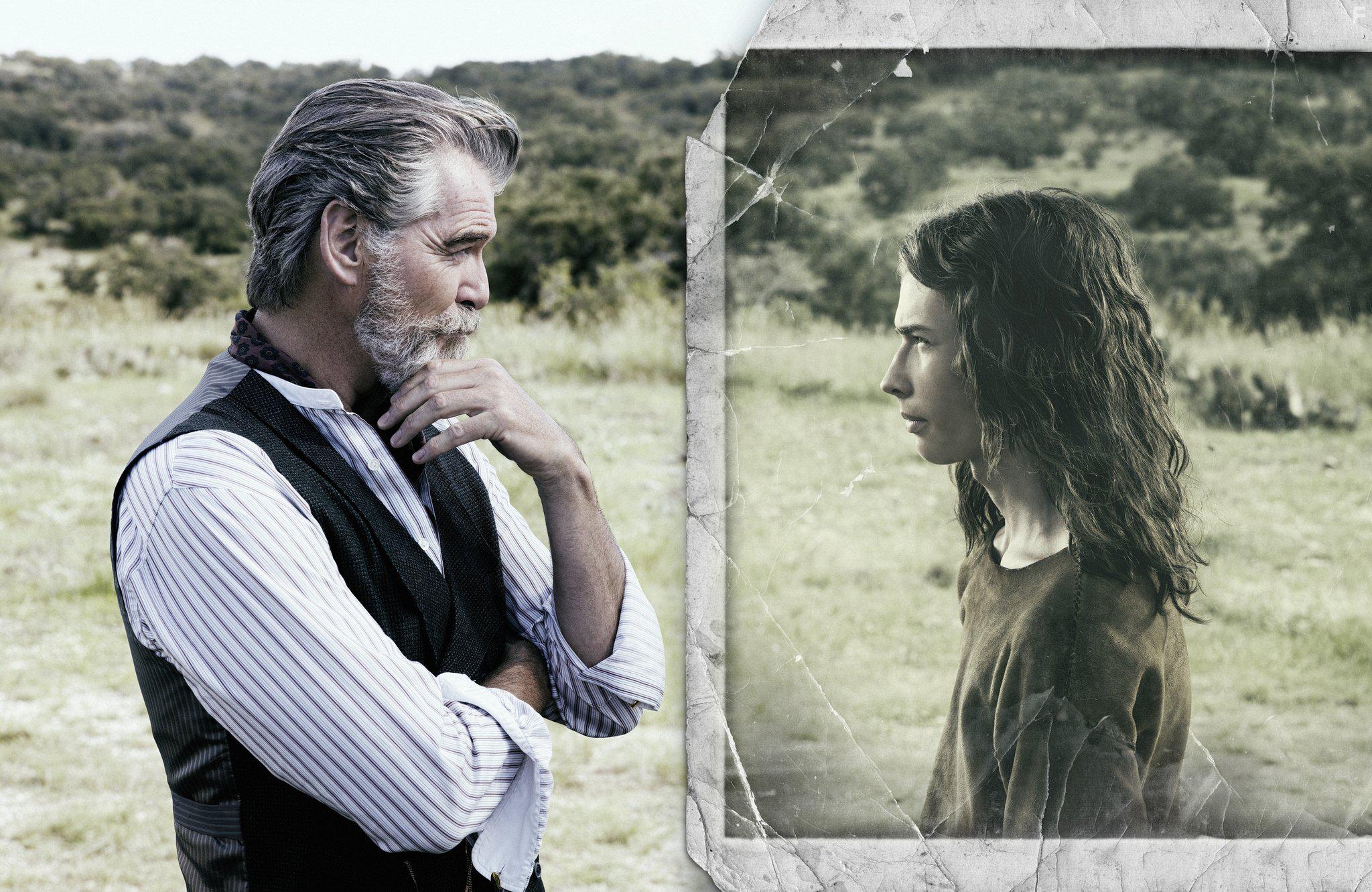 Pierce Brosnan and Jacob Lofland in The Son (2017)