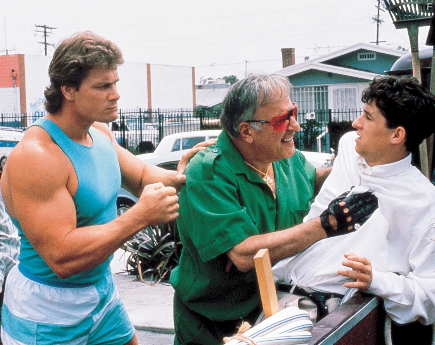 Patrick Dempsey, Peter Koch, and Vic Tayback in Loverboy (1989)