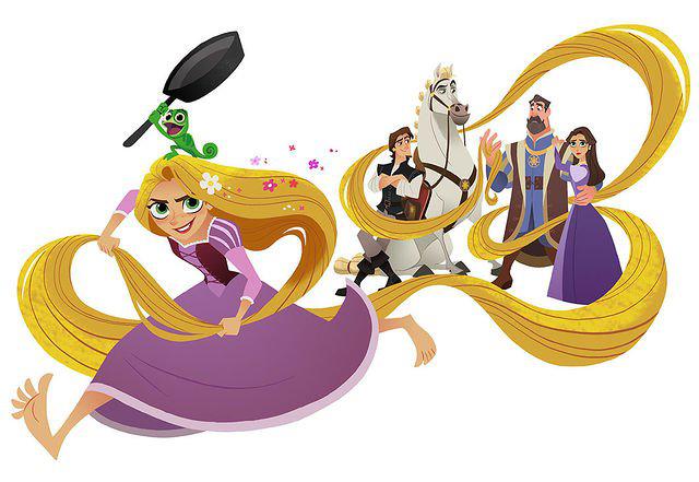 Clancy Brown, Julie Bowen, Mandy Moore, and Zachary Levi in Tangled (2017)