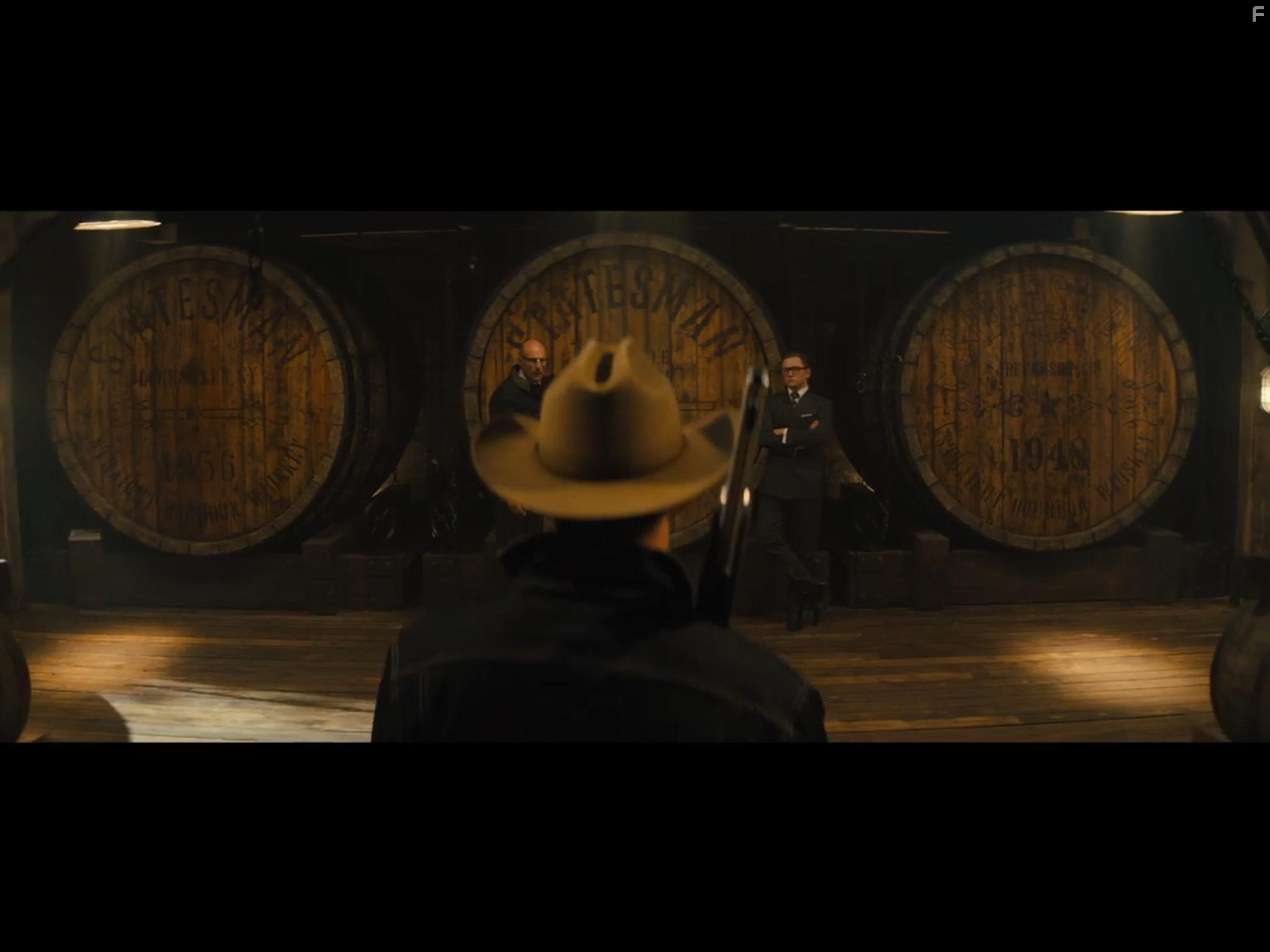 Mark Strong, Channing Tatum, and Taron Egerton in Kingsman: The Golden Circle (2017)