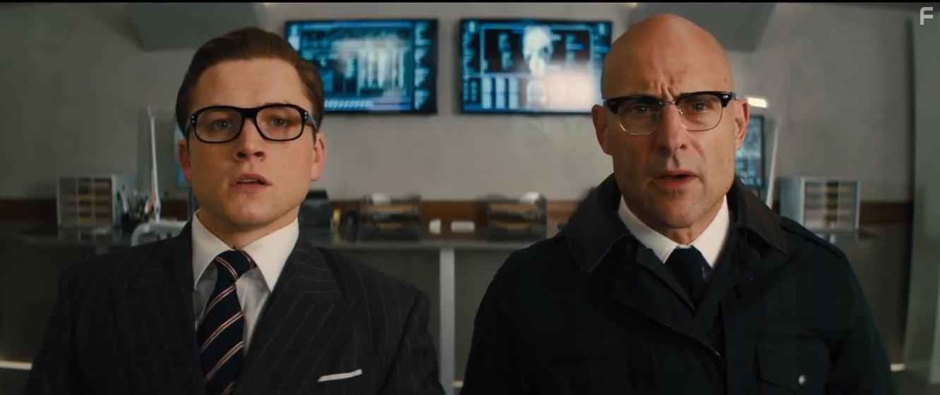 Mark Strong and Taron Egerton in Kingsman: The Golden Circle (2017)
