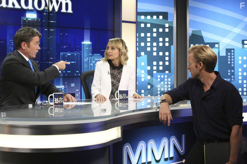 John Michael Higgins, Adam Campbell, and Nicole Richie in Great News (2017)