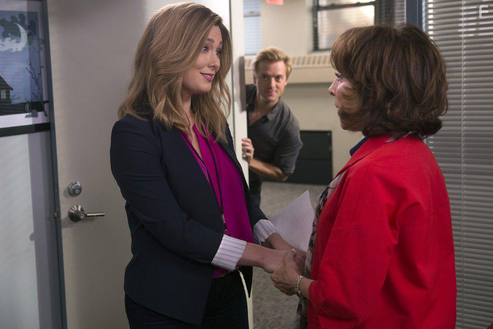 Andrea Martin, Adam Campbell, and Briga Heelan in Great News (2017)