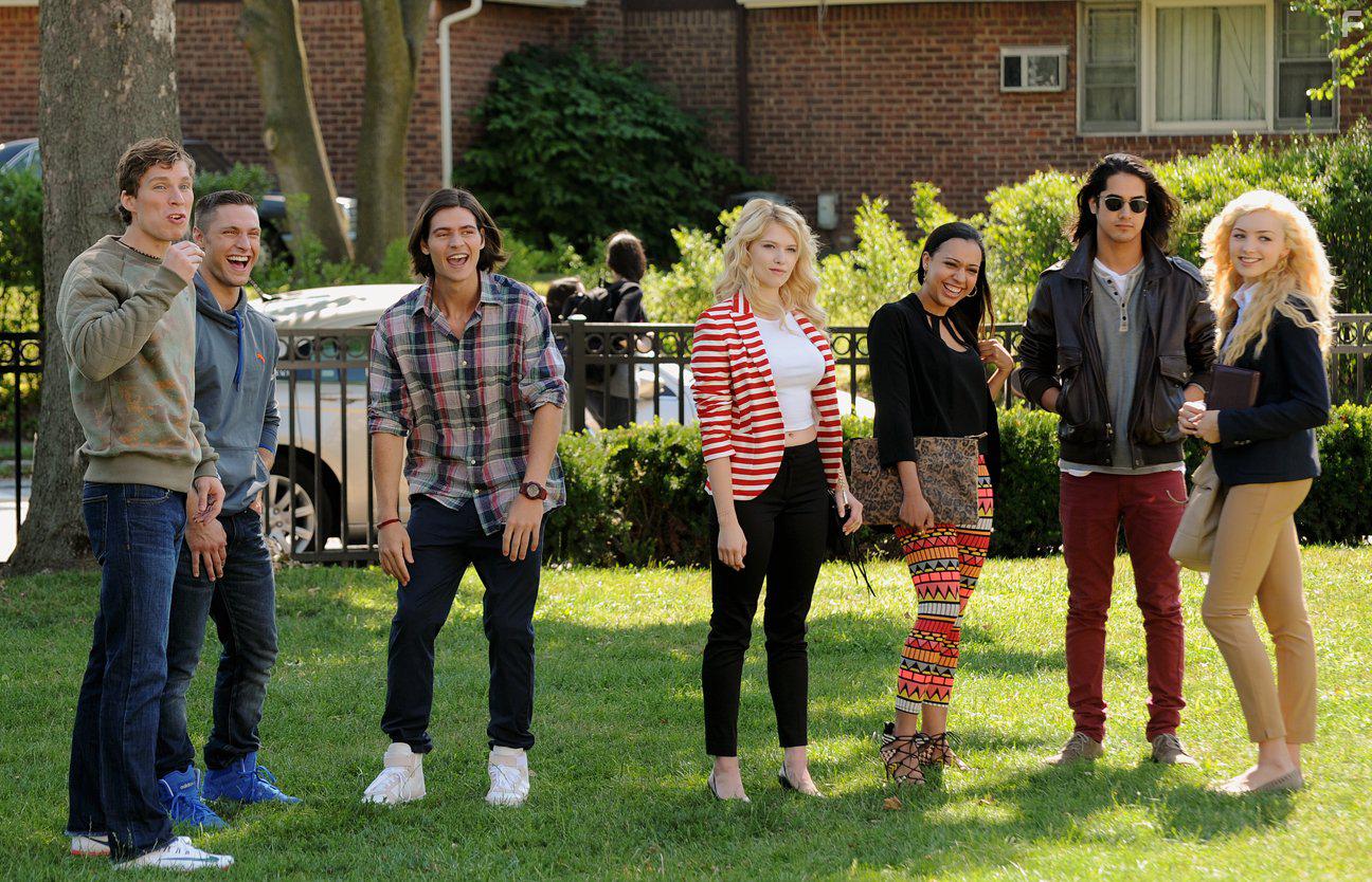 Avan Jogia, Peyton List, Will Peltz, and Claudia Lee in The Outcasts (2017)