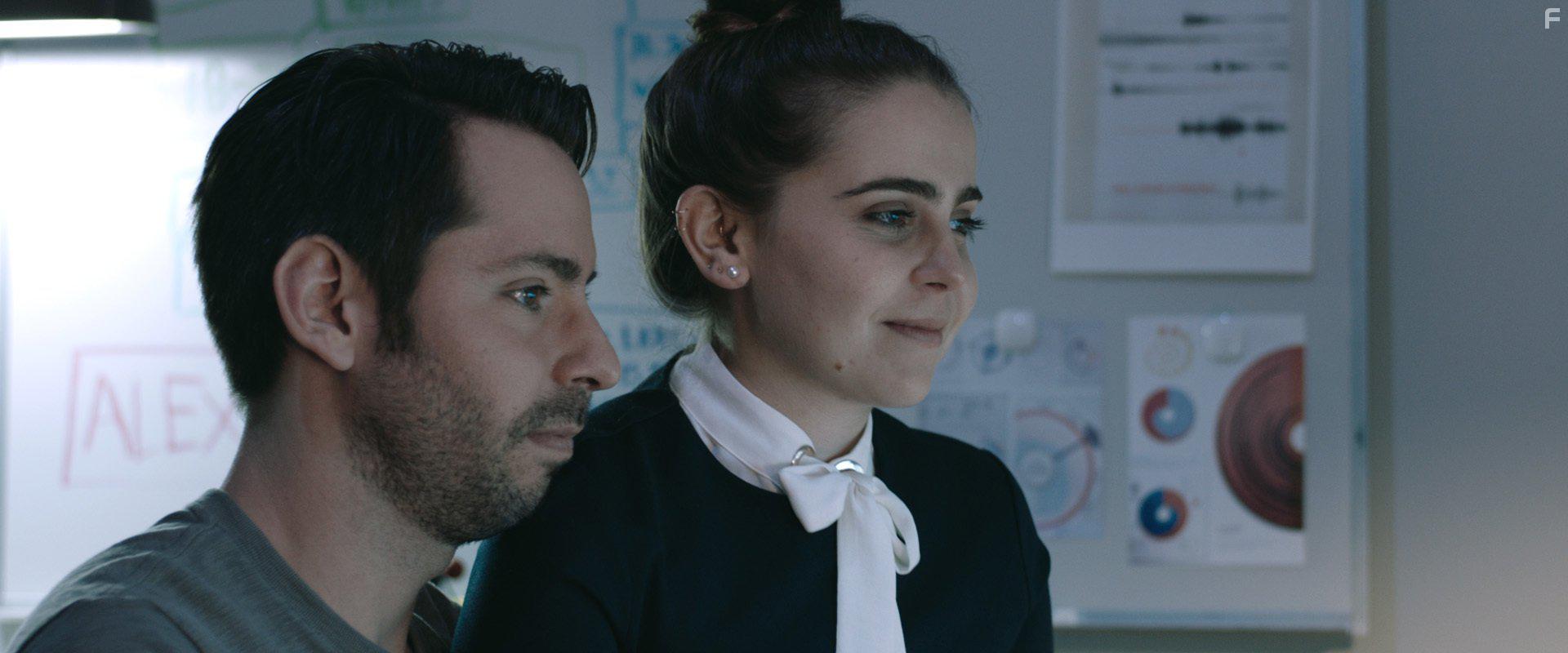Martin Starr and Mae Whitman in Operator (2016)