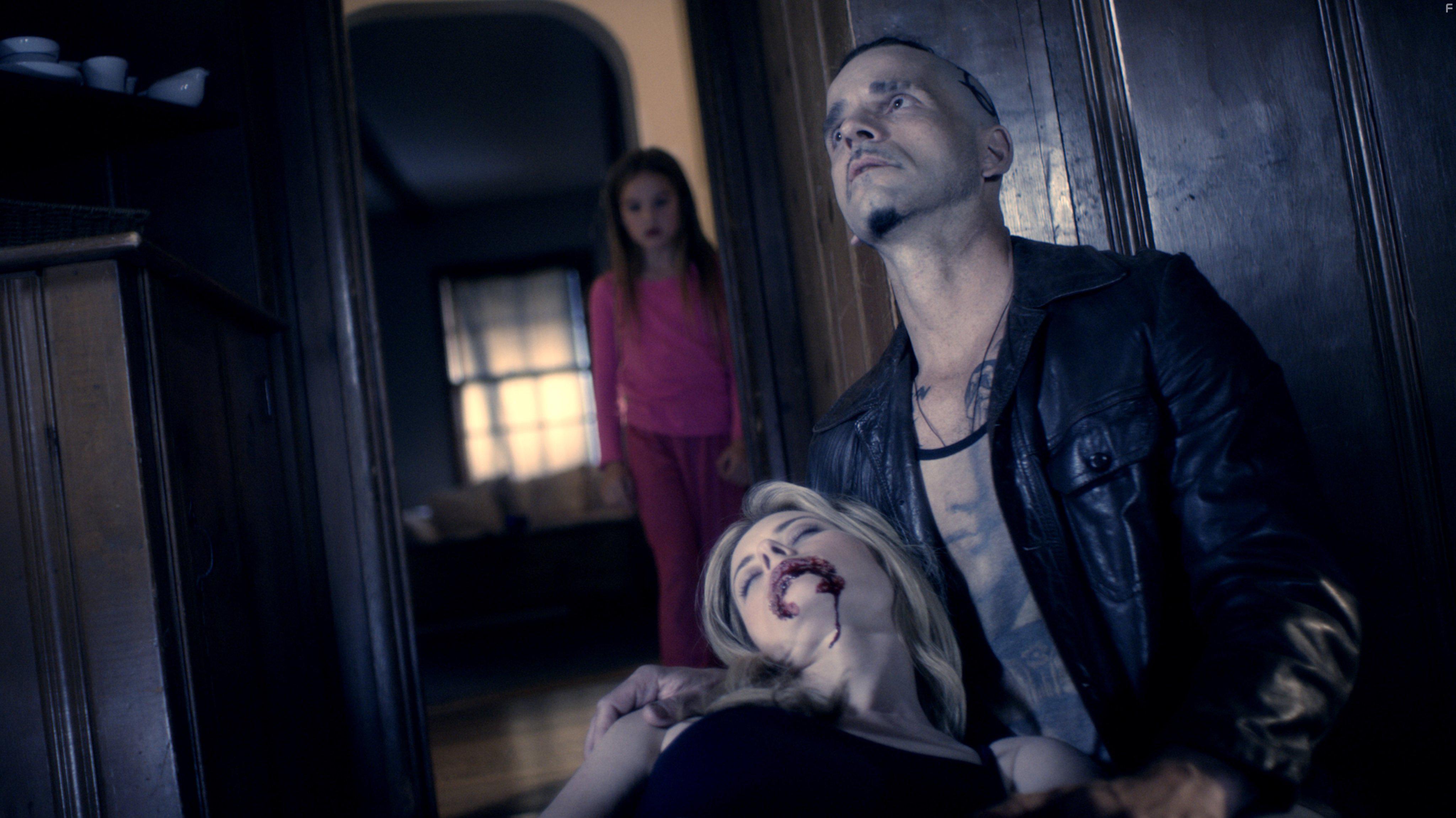 Michael Filipowich, Jessica Morris, and Sicily Fontaine in American Exorcism (2017)