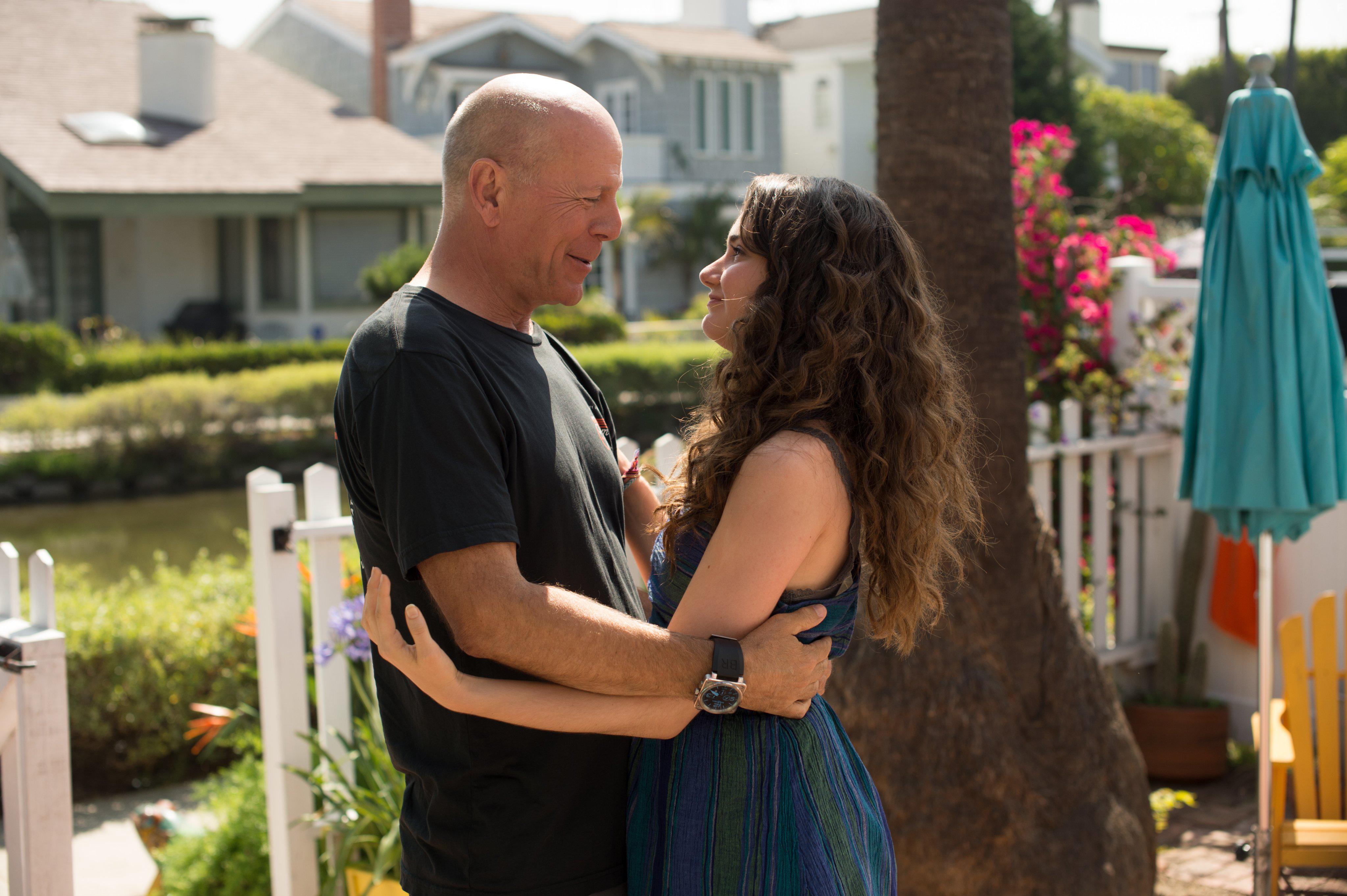 Bruce Willis and Emily Robinson in Once Upon a Time in Venice (2017)