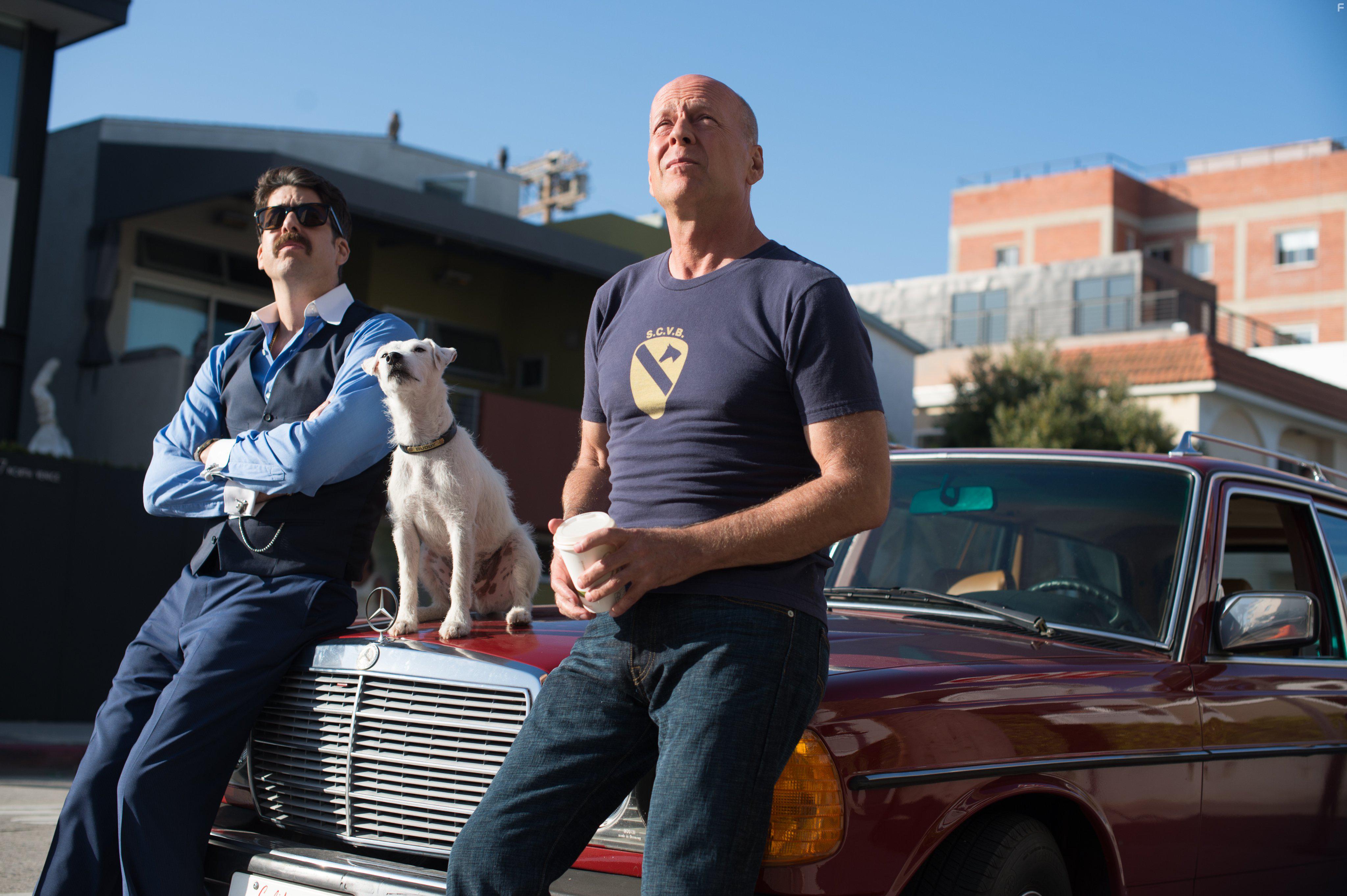 Bruce Willis and Adam Goldberg in Once Upon a Time in Venice (2017)