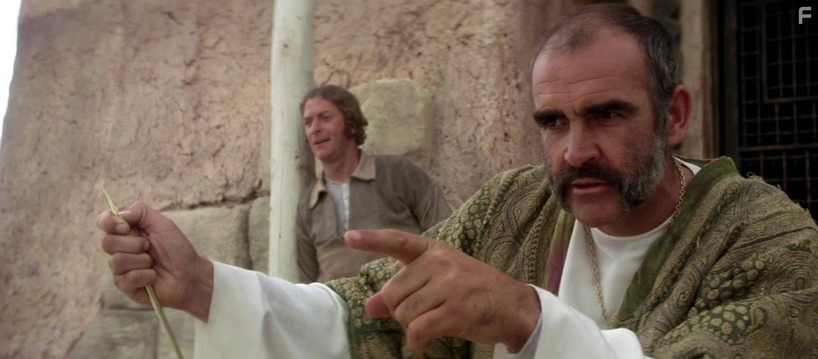 Sean Connery and Michael Caine in Чeловек, который хотел быть королем (1975)