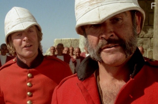 Sean Connery and Michael Caine in Чeловек, который хотел быть королем (1975)