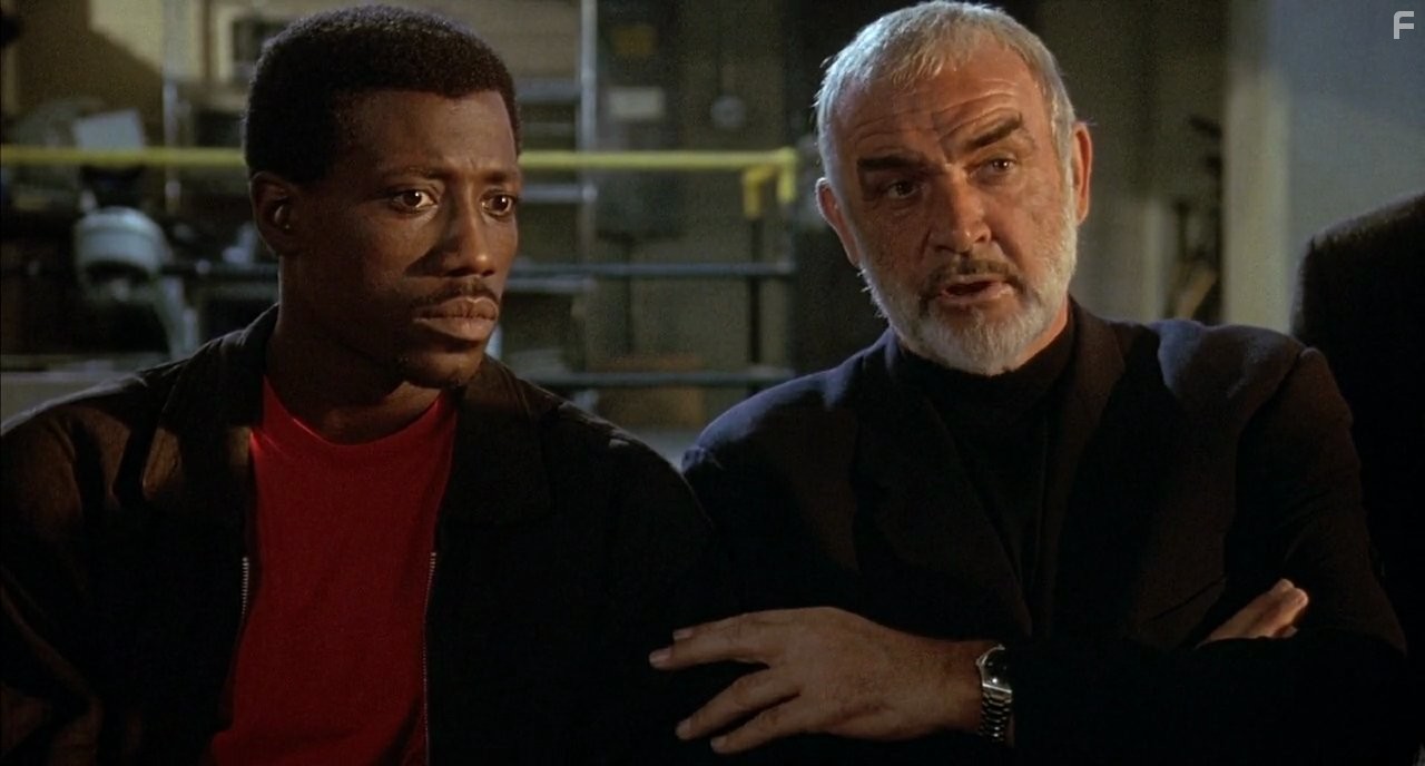 Sean Connery and Wesley Snipes in Восходящее солнце (1993)