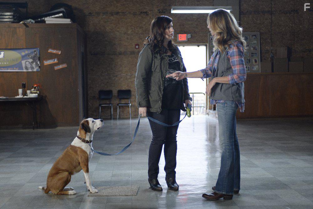 Mo Collins, Allison Tolman, Samm Hodges, and Ned the Dog in Downward Dog (2017)