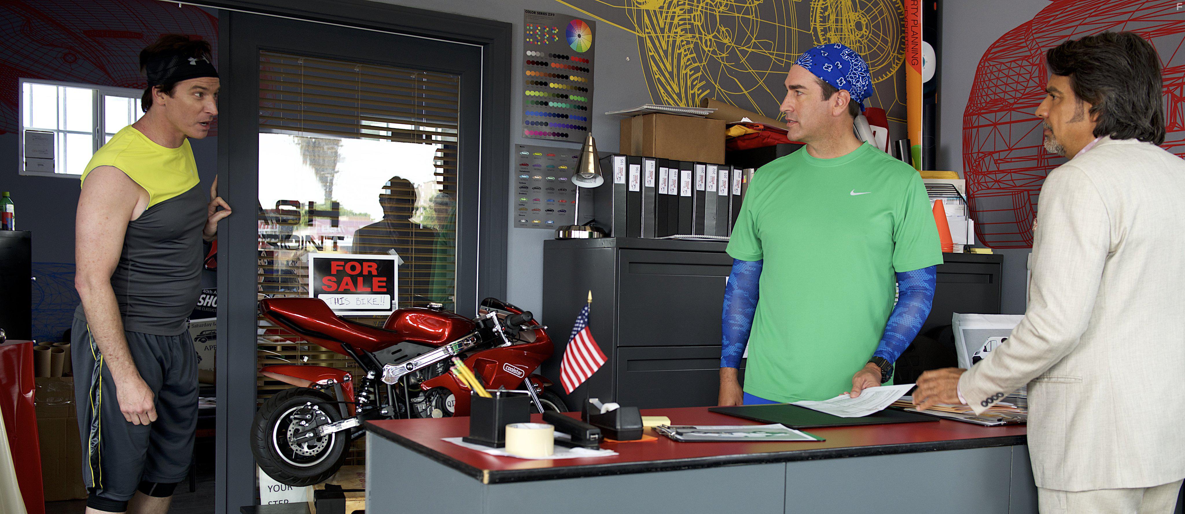 Eugenio Derbez, Rob Huebel, and Rob Riggle in How to Be a Latin Lover (2017)