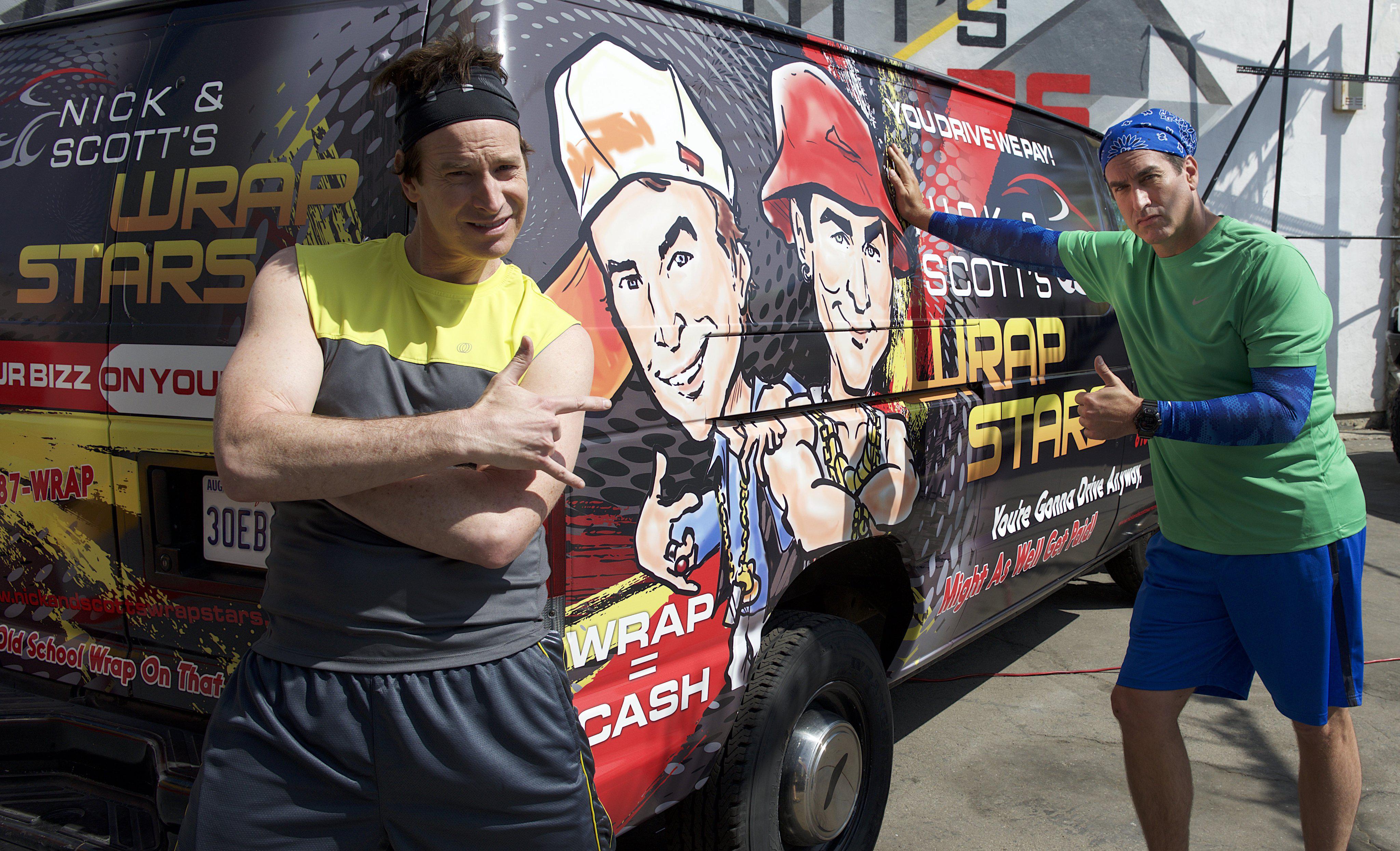 Rob Huebel and Rob Riggle in How to Be a Latin Lover (2017)