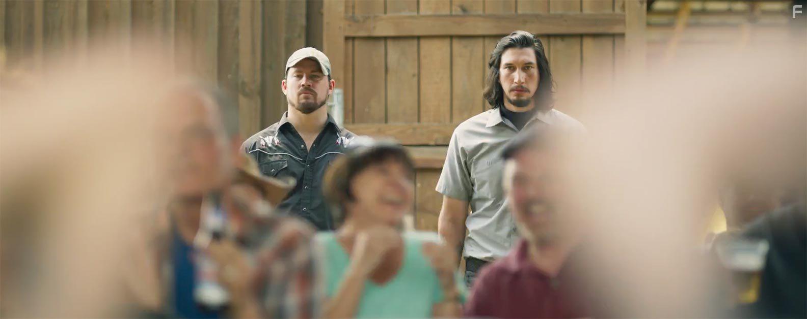 Channing Tatum and Adam Driver in Logan Lucky (2017)