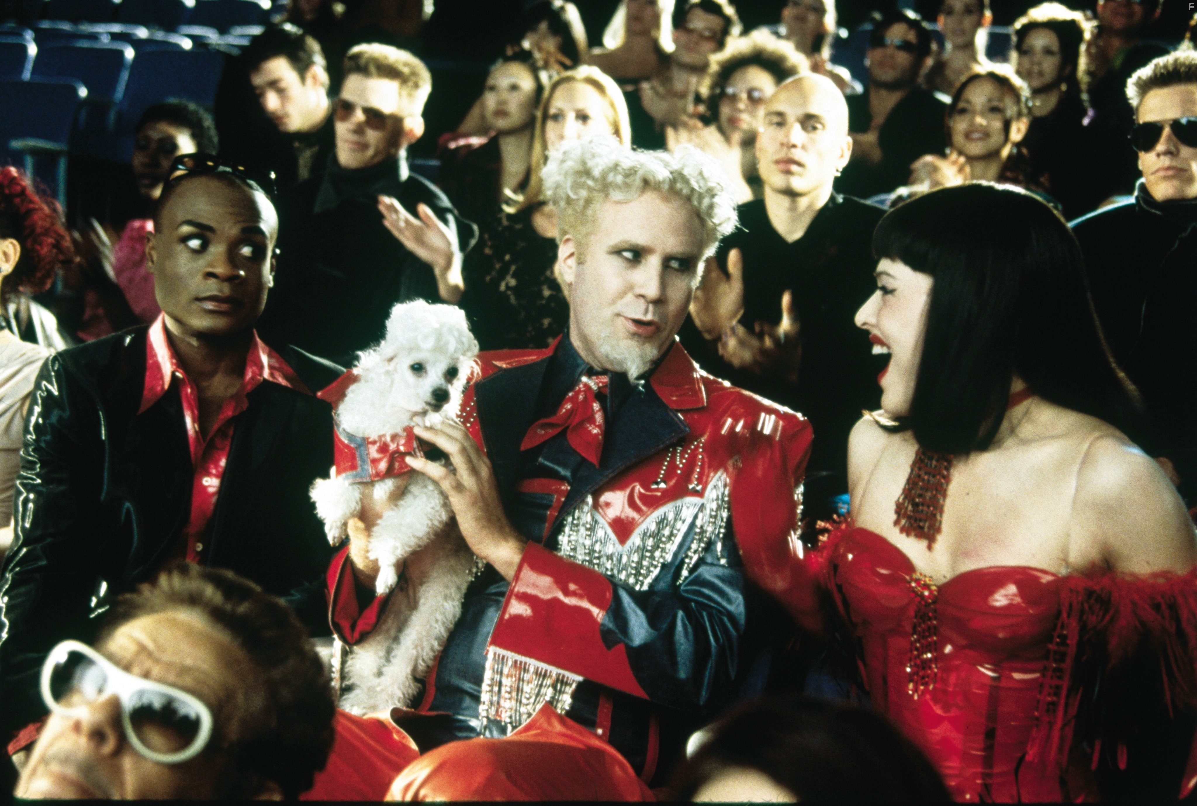 Milla Jovovich, Will Ferrell, and Nathan Lee Graham in Образцовый самец (2001)