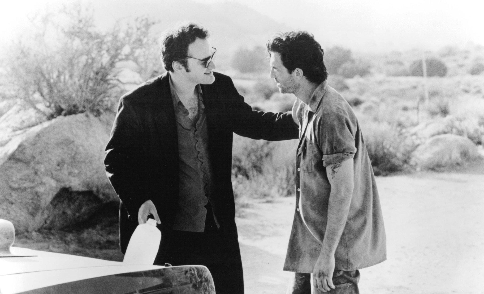 Quentin Tarantino and Dylan McDermott in Destiny Turns on the Radio (1995)