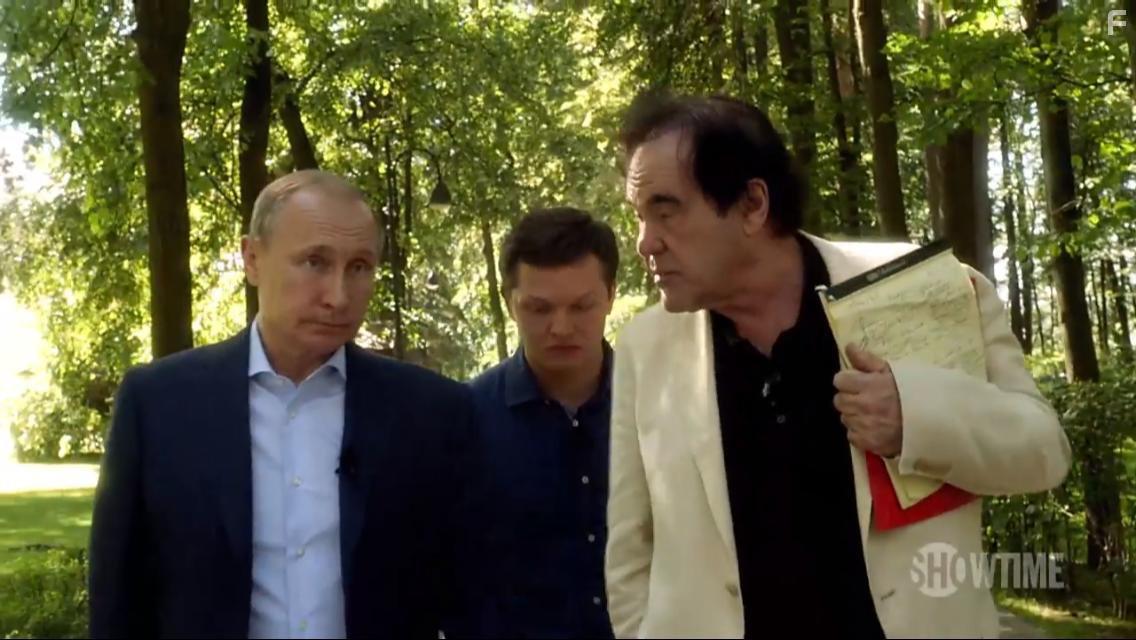 Oliver Stone and Vladimir Putin in The Putin Interviews (2017)