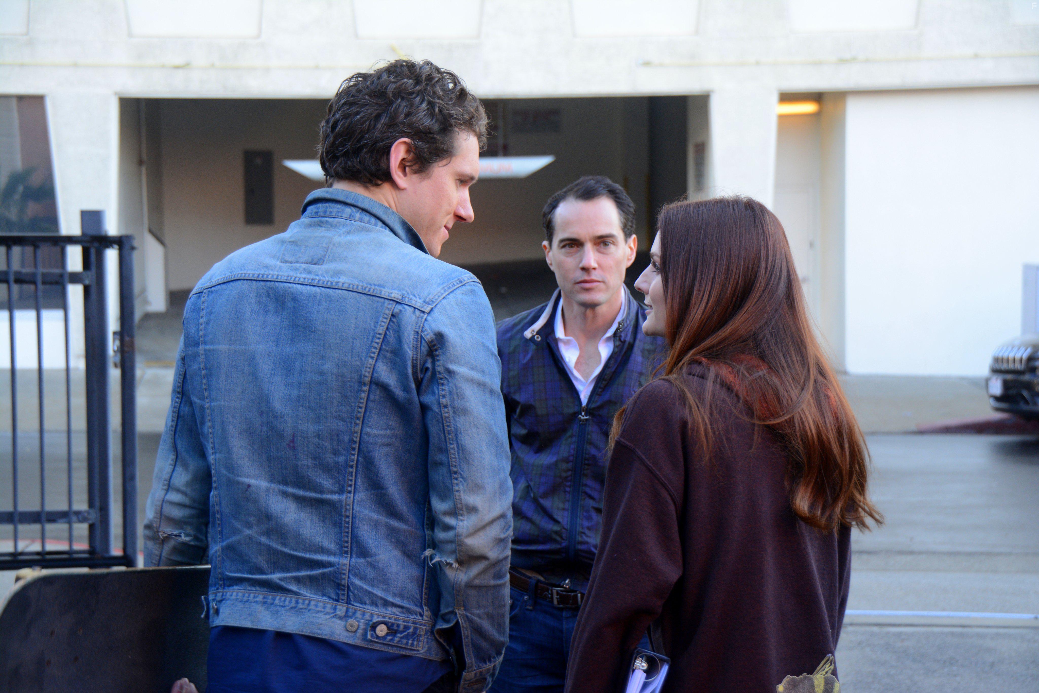 Jonathan Sheldon, Lydia Hearst, and Alex Beh in Swing State (2016)