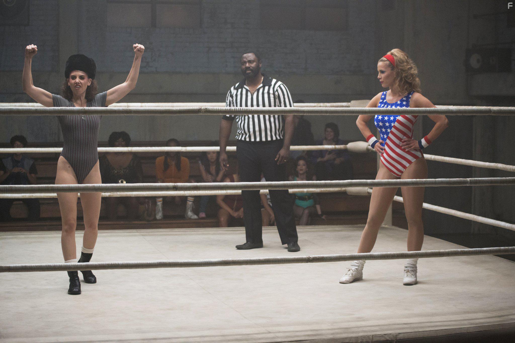 Alison Brie and Betty Gilpin in GLOW (2017)
